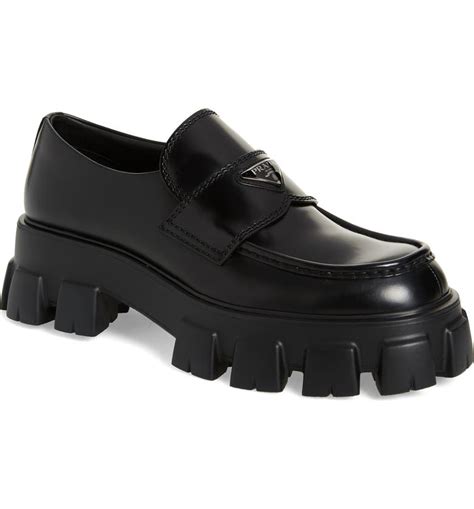 prada lug-sole loafers|Prada Men's Monolith Lug.